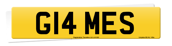 Registration number G14 MES